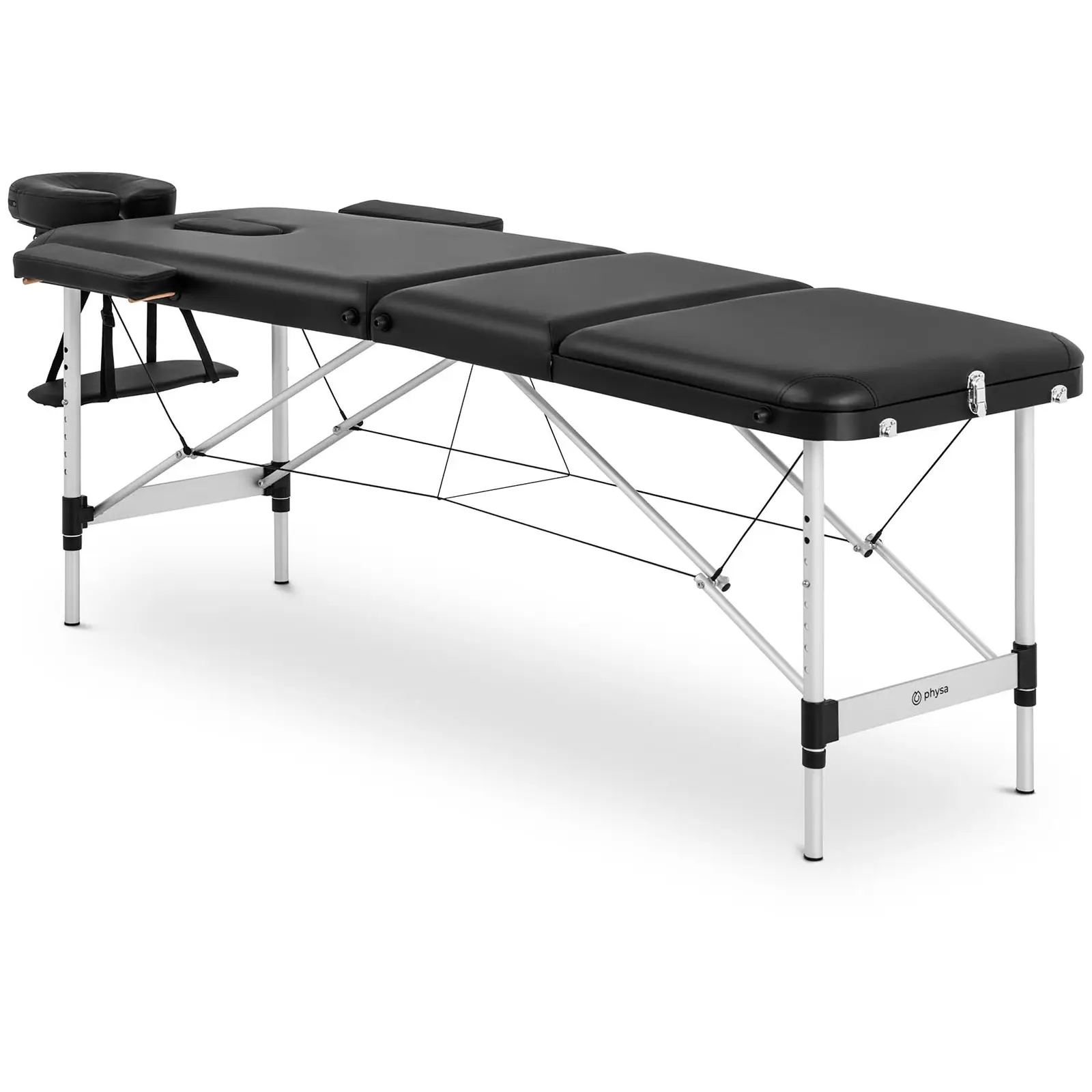 Massagebriks sammenklappelig - 185 x 60 x 59 cm - 180 kg - Black
