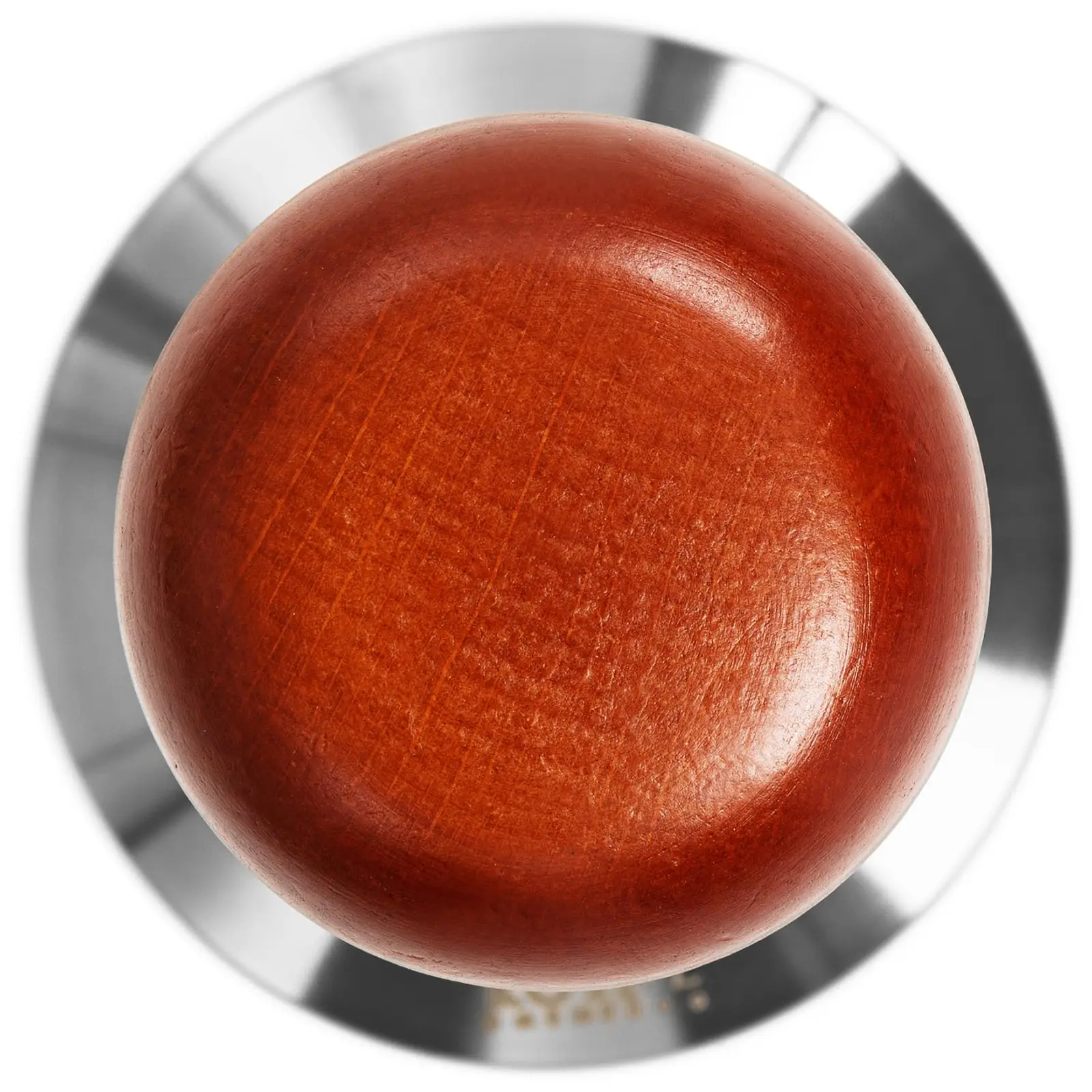 Espressostempel - rustfrit stål og træ - 90 x 58 mm i diameter
