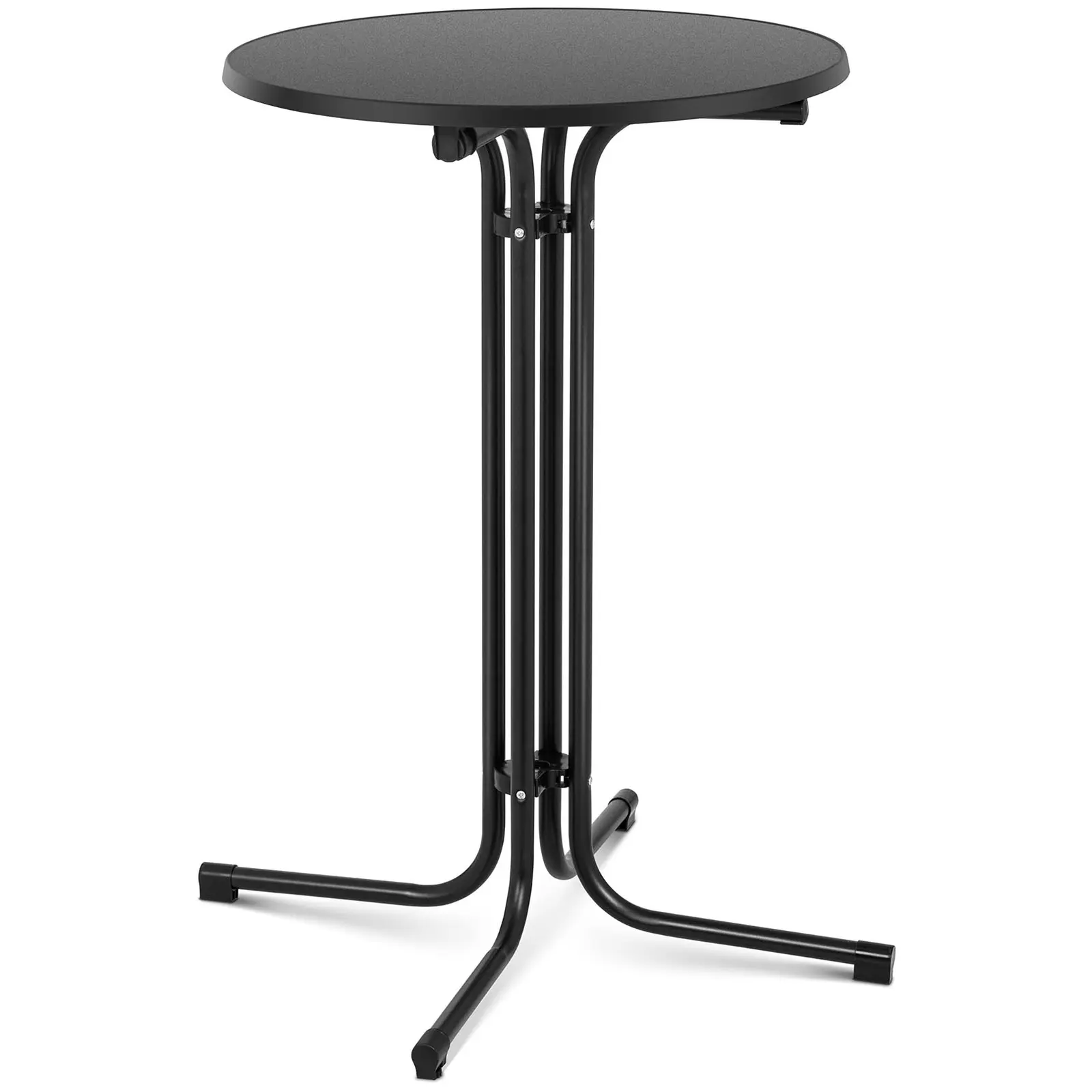 Ståbord - 70 cm i diameter - sammenklappeligt - sort