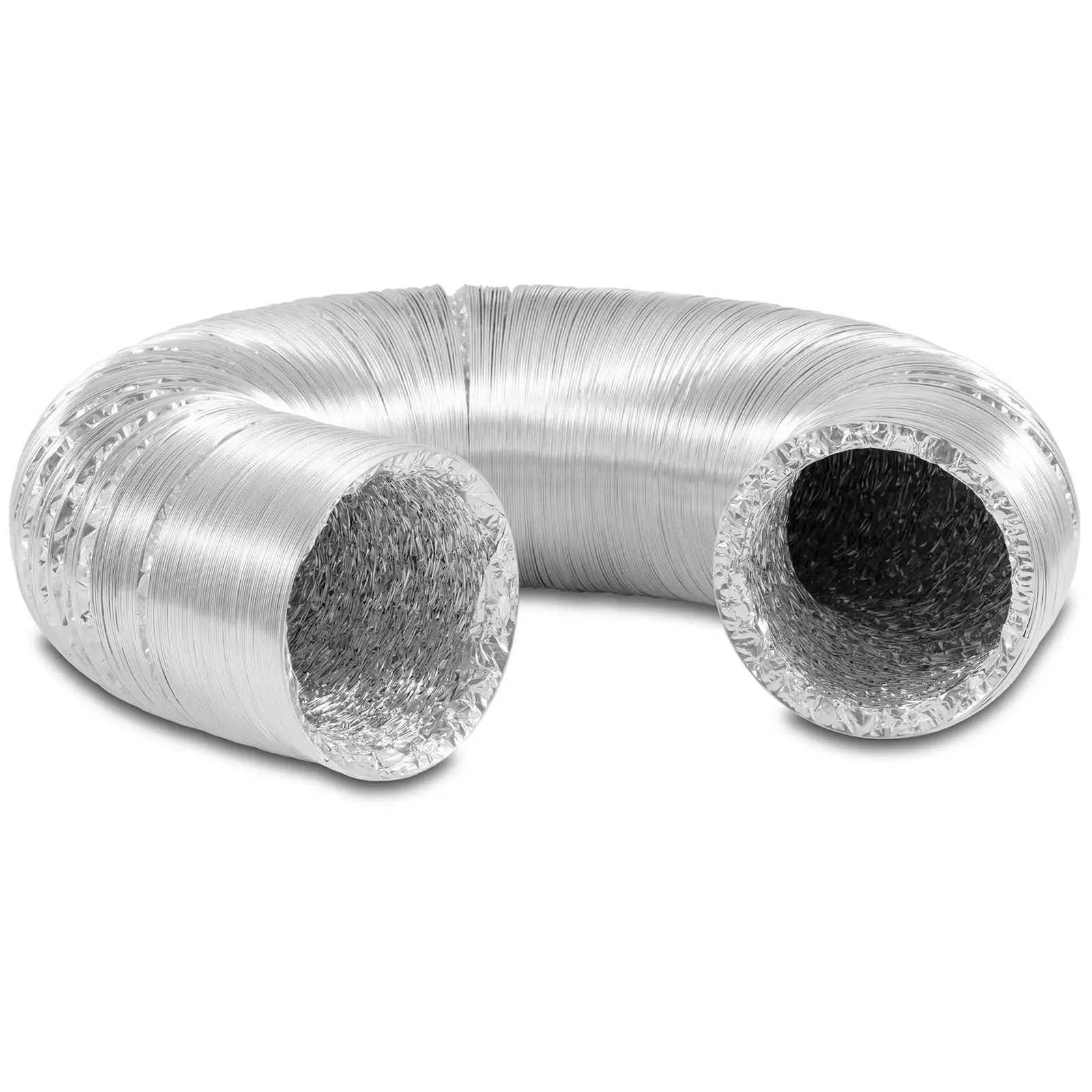Ventilationsslange - 125 mm i diameter - 10 m lang - aluminium