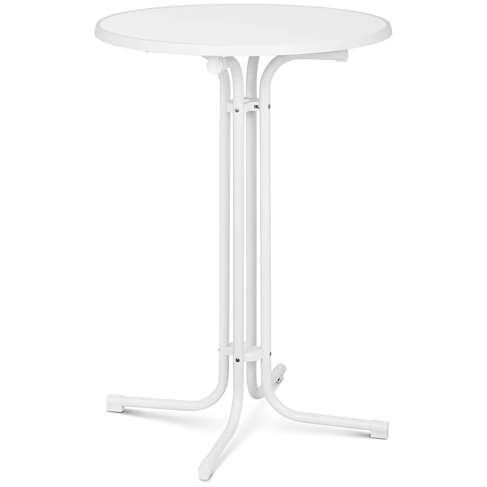 Ståbord - 80 cm i diameter - sammenklappeligt - hvidt