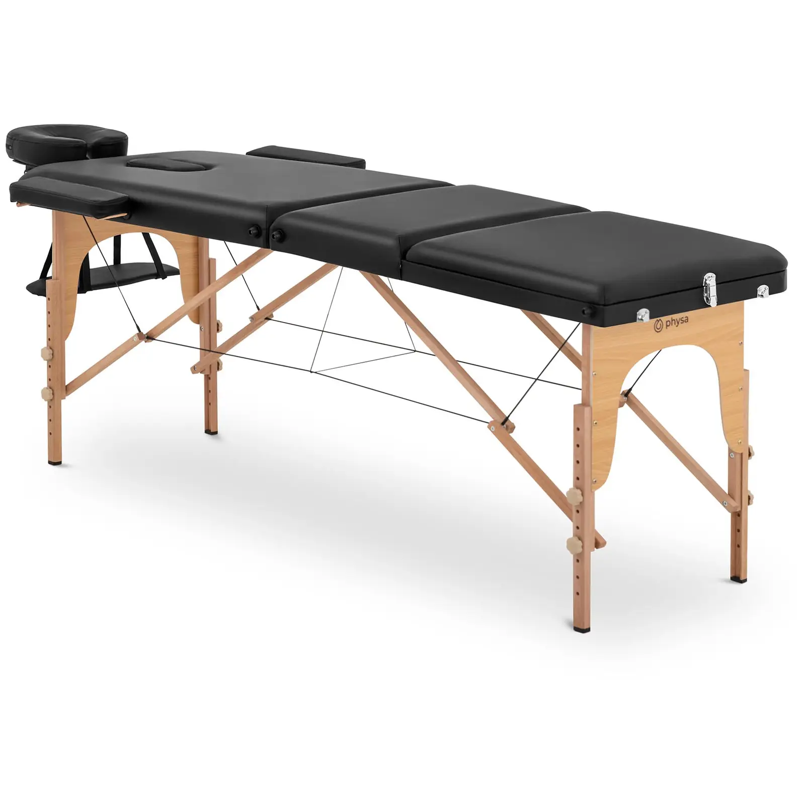 Massagebriks sammenklappelig - 185 x 60 x 62 cm - 227 kg - Black