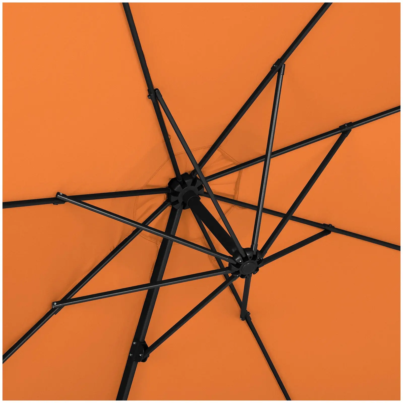 Hængeparasol - orange - rund - 300 cm i diameter