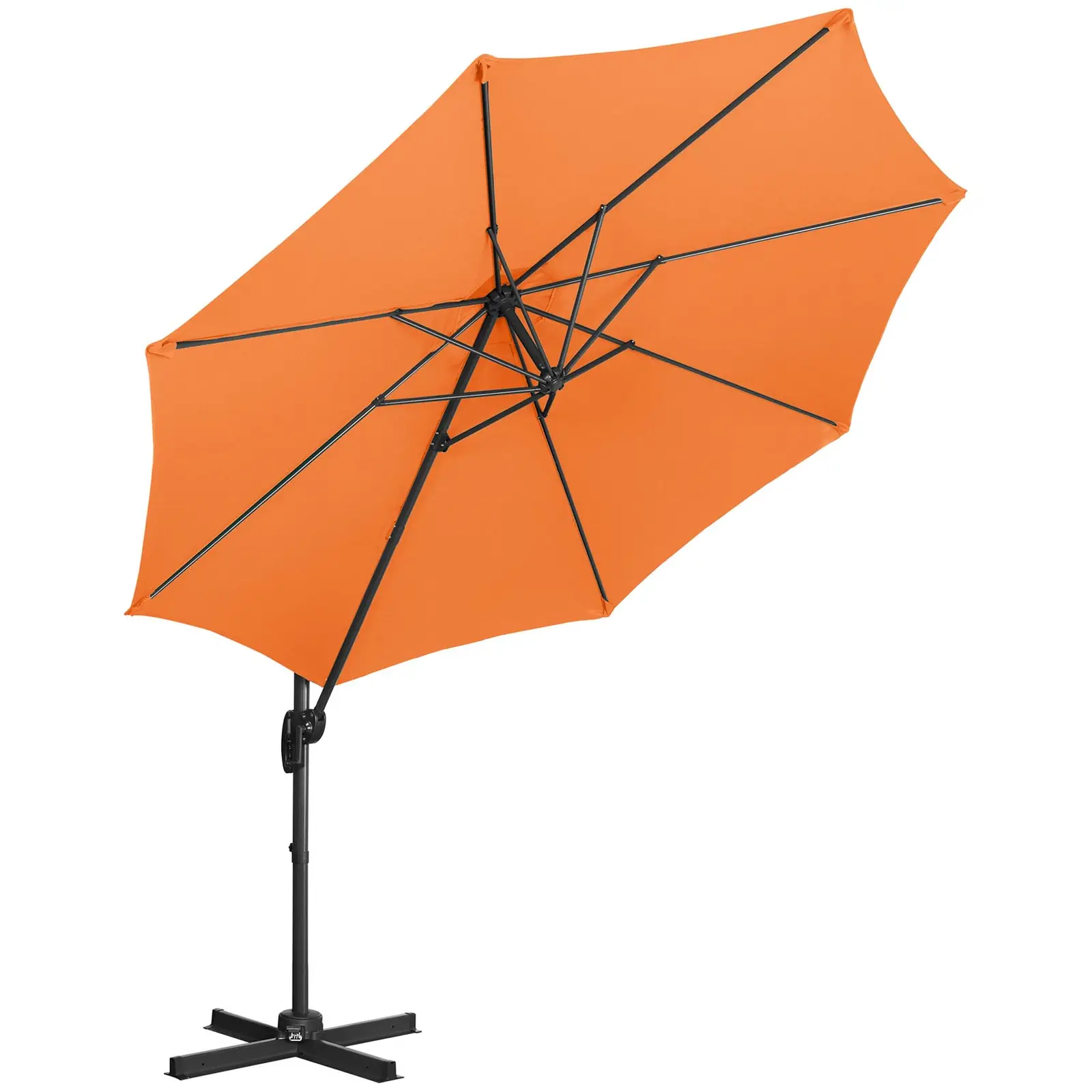 Hængeparasol - orange - rund - 300 cm i diameter
