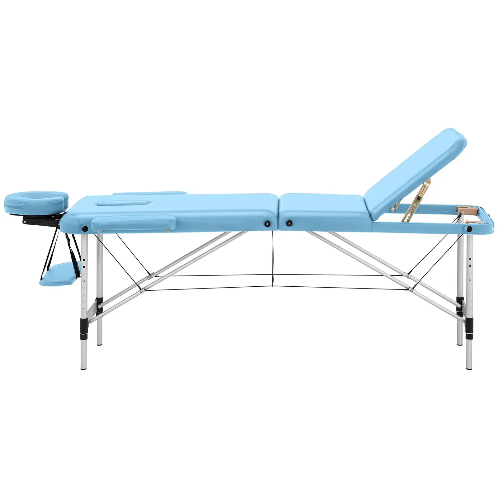 Massagebriks sammenklappelig - 185 x 60 x 60-81 cm - 180 kg - turkis