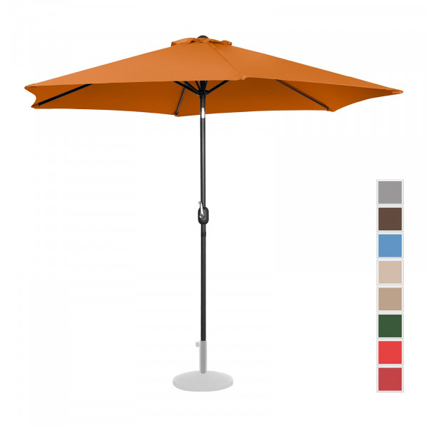 Brugt Parasol - orange - sekskantet - 300 cm i diameter