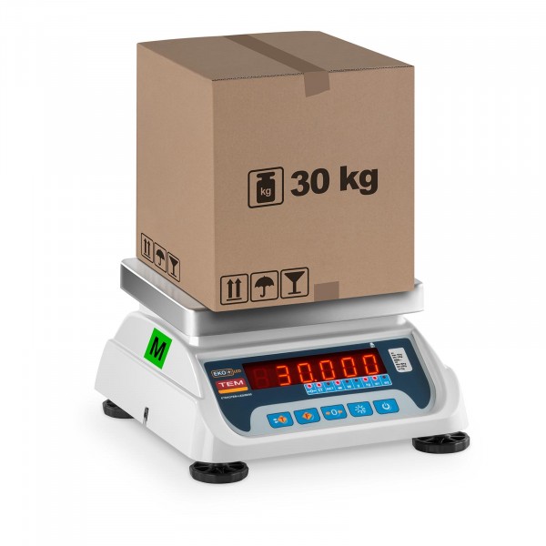 Brugt Butiksvægt - 15 kg/ 5g - 30 kg/10 g - LED