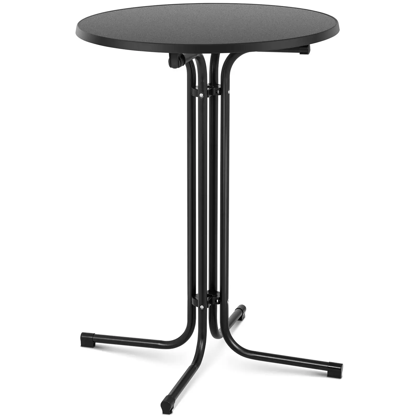 Ståbord - 80 cm i diameter - sammenklappeligt - sort