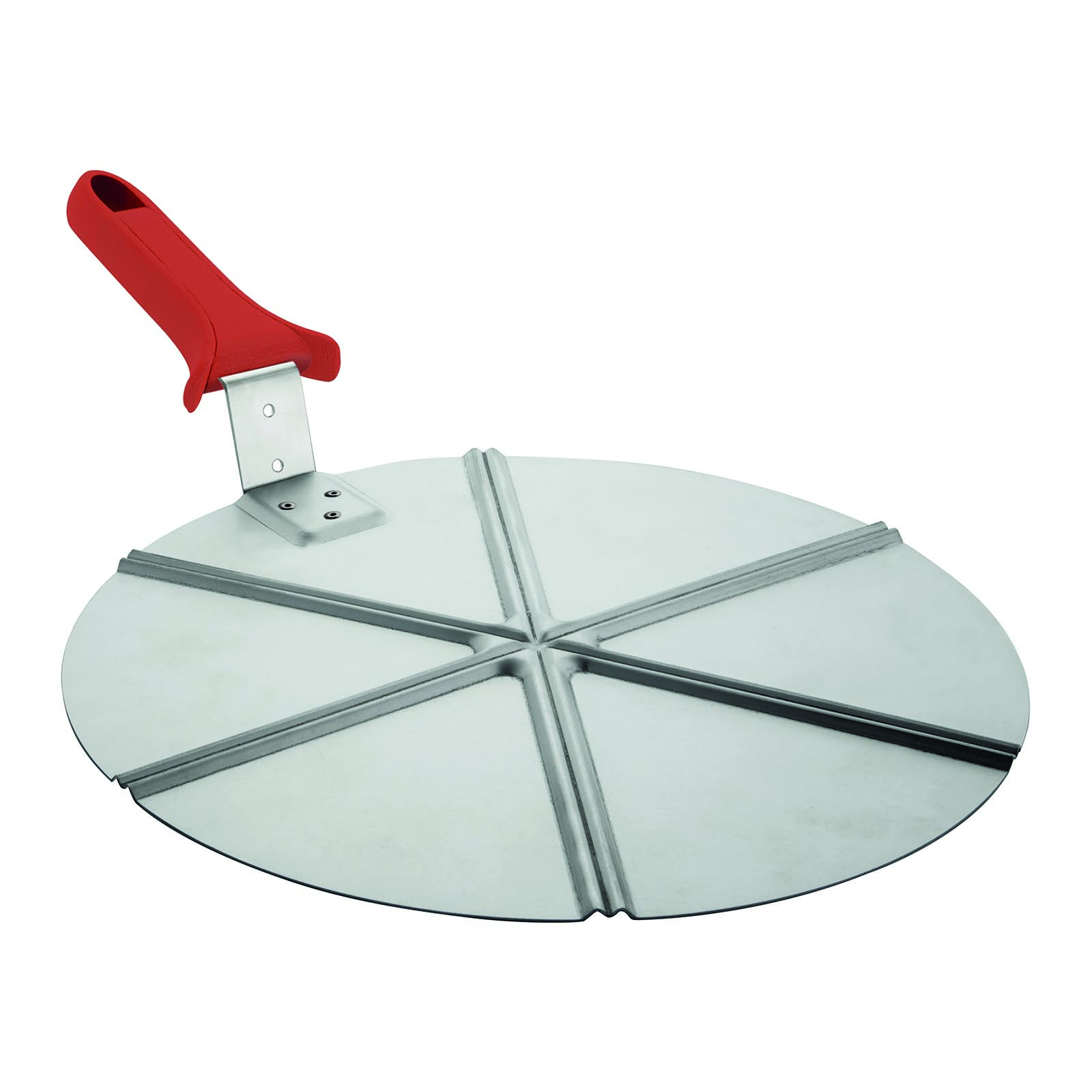 Pizza-paletkniv til servering - 40 cm - greb 14 cm - aluminium - 6 stykker