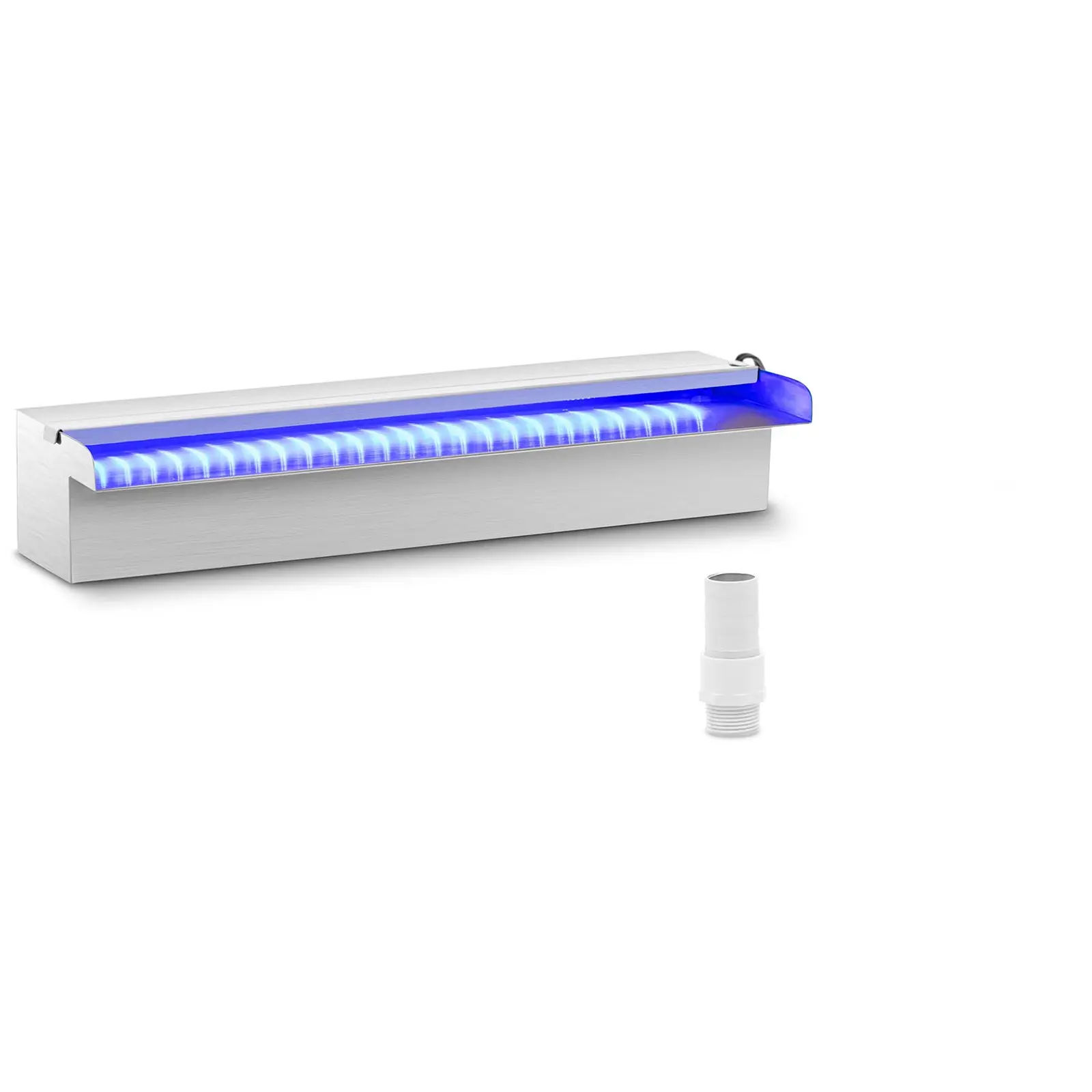 Vandfald til havedam - 45 cm - LED - blåt og hvidt